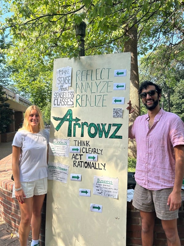 Handmade campus advertisement board