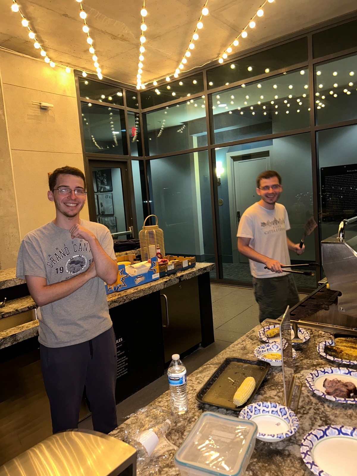 Team cooking together