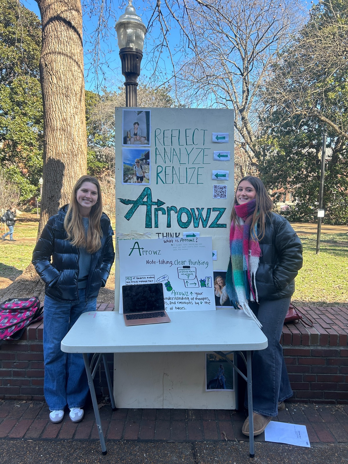 Arrowz tabling on campus