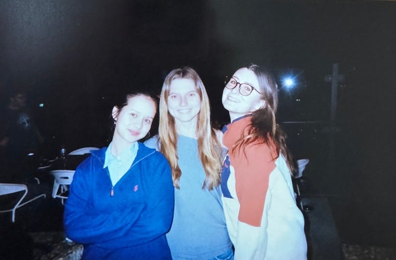 Team members at night